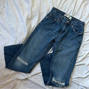 Levis 514 Straight Fit Ripped Jeans 14 Reg